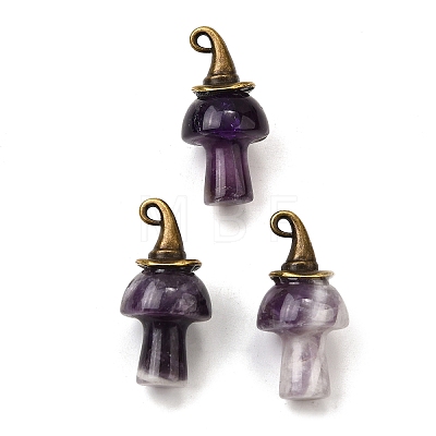 Natural Amethyst Mushroom Pendants G-D311-02AB-04-1
