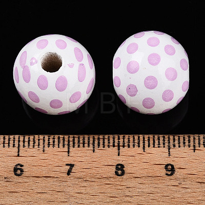 Easter Theme Printed Wood Beads WOOD-T032-22J-1