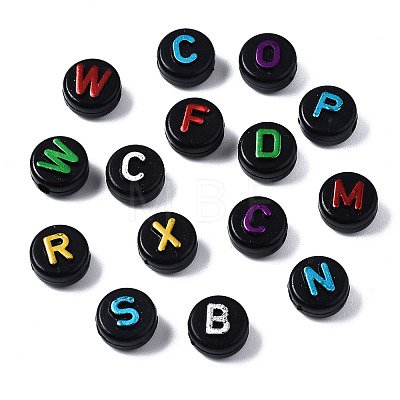 Opaque Black Acrylic Beads MACR-Q242-009-1