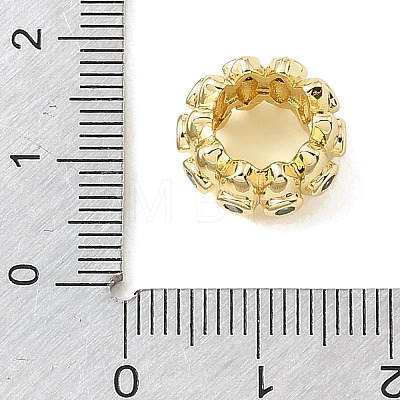 Brass Micro Pave Cubic Zirconia Beads CU-CBA389D-01G-02-1