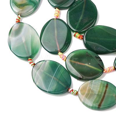 Natural Banded Agate Beads Strands G-P605-L02-01-1