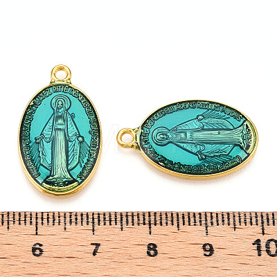 Brass Enamel Pendants KK-S345-180B-1