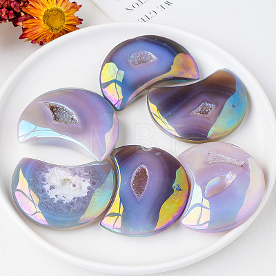 Natural Druzy Agate Display Decorations G-PW0004-14-1