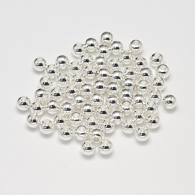 Rack Plating Brass Round Spacer Beads X1-KK-I601-6mm-S-RS-1