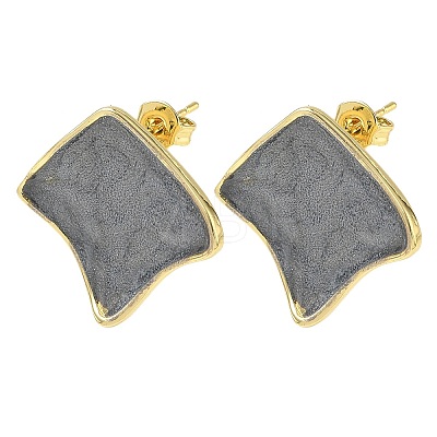 Brass Enamel Stud Earrings for Women KK-CBA760A-07G-02-1