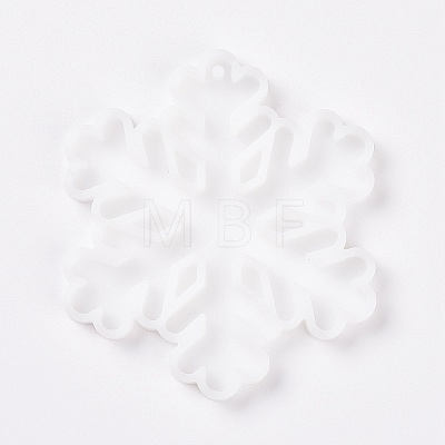 Snowflake Pendant Silicone Molds X-DIY-K051-26-1