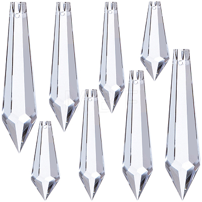 20Pcs 4 Styles Transparent Glass Pendants GLAA-SP0001-79-1