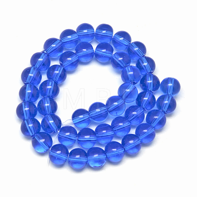 4mm Royal Blue Round Glass Crystal Beads Strands Spacer Beads X-GR4mm22Y-1
