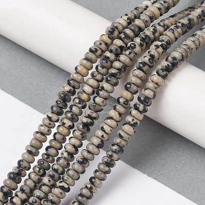 Natural Dalmatian Jasper Beads Strands G-H292-A09-02-1