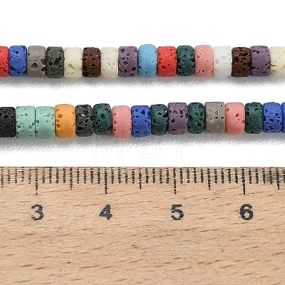 Synthetic Lava Rock Beads Strands G-A317-A01-02-1