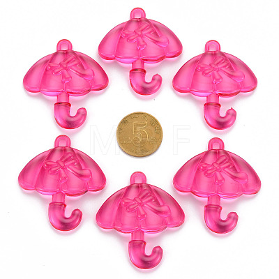 Transparent Acrylic Pendants TACR-T024-01B-906-1