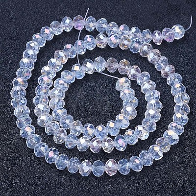Electroplate Glass Beads Strands X-EGLA-A034-T4mm-B02-1