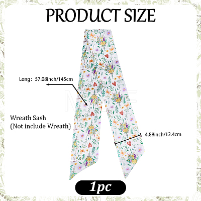1Pc Flower Printed Polyester Wrap Lady Belts AJEW-CP0009-89A-1