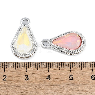 UV Plating Alloy with Mixed Color Glass Rhinestone Pendants FIND-M018-35P-1