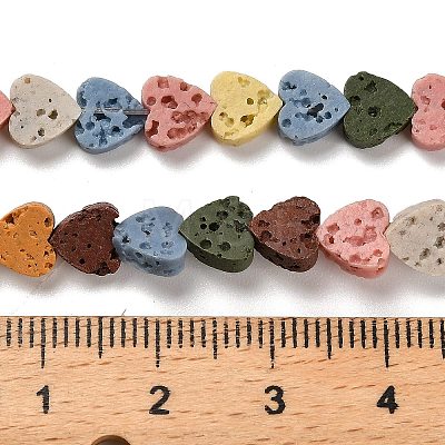 Synthetic Lava Rock Dyed Beads Strands G-R010-01E-1