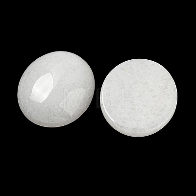 Natural White Jade Cabochons G-C115-01B-44-1