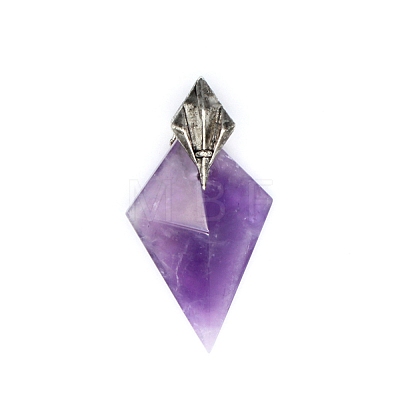 Natural Amethyst Pendants PW-WGED5F3-04-1