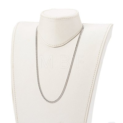 Non-Tarnish 304 Stainless Steel Diamond Cut Cuban Link Chain Necklaces NJEW-JN03368-01-1