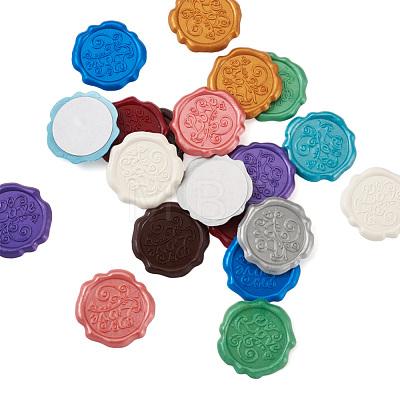 20Pcs 10 Colors Adhesive Wax Seal Stickers DIY-TA0003-46-1