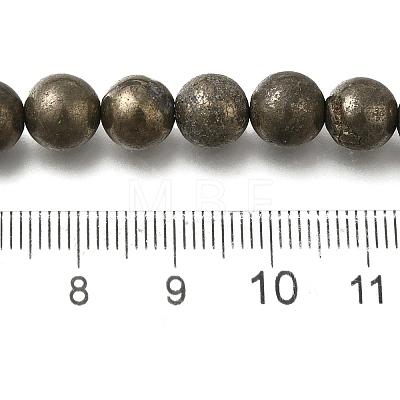 Natural Pyrite Beads Strands G-H059-A01-01-1