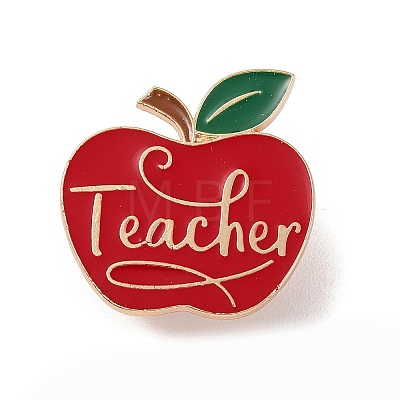 Teacher's Day Theme Rack Plating Light Gold Alloy Brooches JEWB-Z016-01KCG-13-1