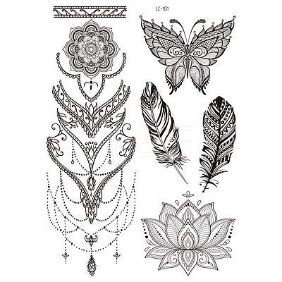 Mandala Pattern Vintage Removable Temporary Water Proof Tattoos Paper Stickers MAND-PW0001-14A-1