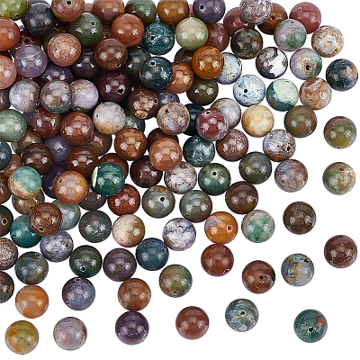 Olycraft 4 Strands Natural Indian Agate Beads Strands G-OC0005-16B-1