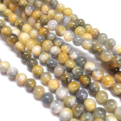 Natural Persian Jade Beads Strands G-D434-6mm-26-1
