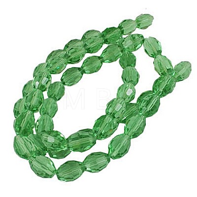 Faceted Transparent Glass Beads Strands X-GC891Y-18-1