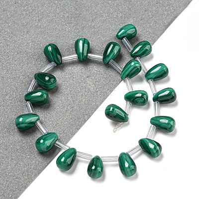 Natural Malachlite Beads Strands G-Q185-A01-01-1