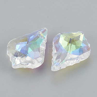 Plated Faceted Leaf Glass Beads LS-EGLA-S100-02-1