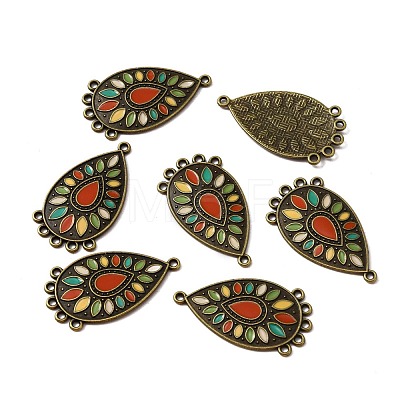 Tibetan Style Alloy Enamel Chandelier Components Links ENAM-WH0054-51-1
