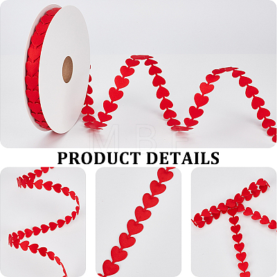 18M Heart Polyester Lace Ribbon OCOR-CY0004-11B-1