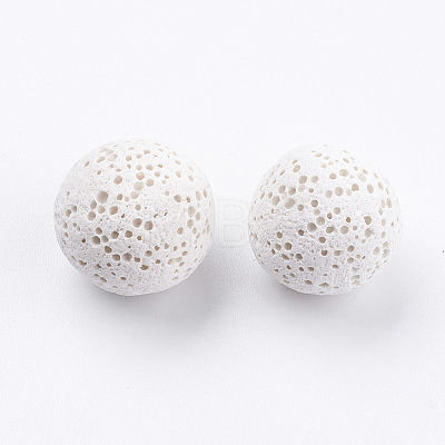Unwaxed Natural Lava Rock Beads G-I190-16mm-B03-1