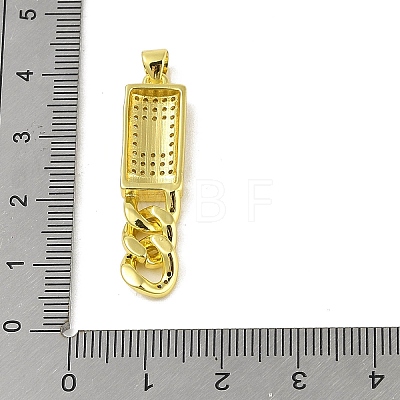 Brass Micro Pave Cubic Zirconia Pendants KK-E111-08G-1