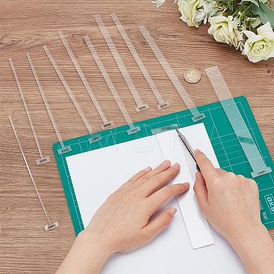 11Pcs 11 Style Acrylic Bookbinding Rulers OACR-FG0001-24-1