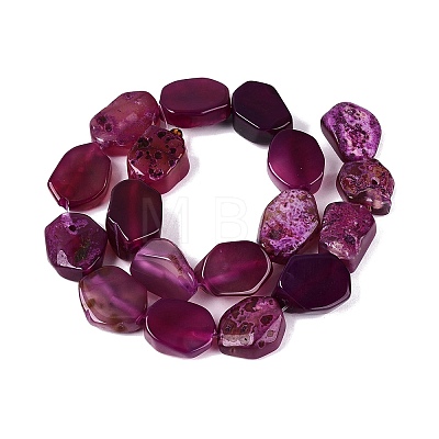 Dyed Natural Agate Beads Strands G-Q606-23E-05-1
