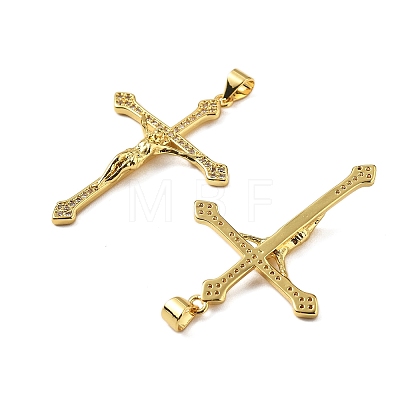 Brass Micro Pave Cubic Zirconia Pendants KK-Z114-05G-1