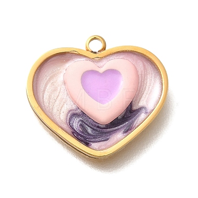 Brass Enamel Pendants LS-STAS-Q347-01G-B-1-1