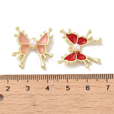 Rack Plating Alloy Enamel Pendants FIND-C049-05G-1