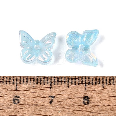 Electroplate Transparent Glass Beads EGLA-N057-03F-1