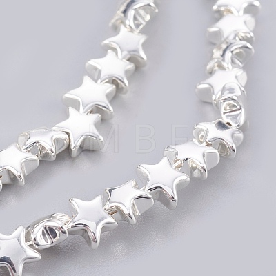 Electroplated Non-magnetic Synthetic Hematite Bead Strand G-E498-08A-01-1