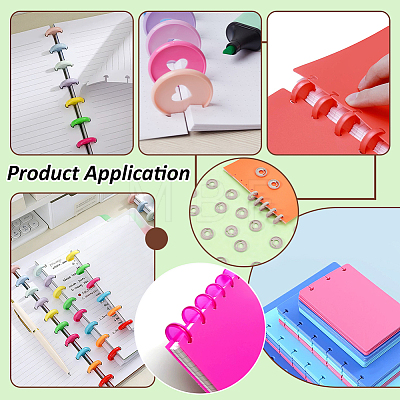 Wheat Straw Mushroom Hole Loose Leaf Ring Round Binder Discs FIND-WH0366-315B-1