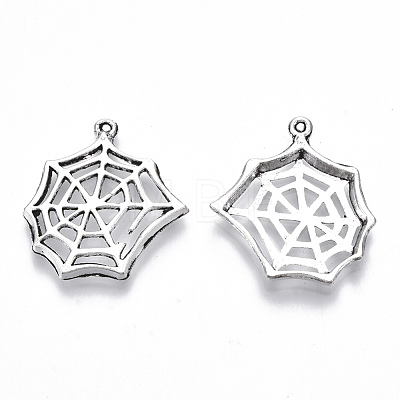 Tibetan Style Alloy Pendants TIBE-N010-14AS-RS-1
