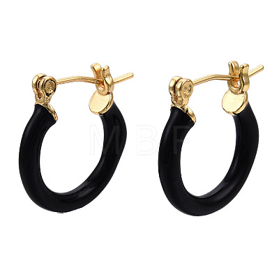 Enamel Hoop Earrings EJEW-N011-120-1
