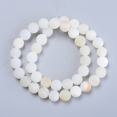 Natural Flower Jade Beads Strands G-E266-12A-8mm-1