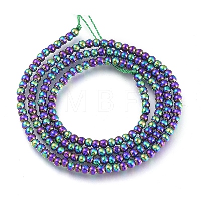 Electroplate Glass Beads Strands X-EGLA-I013-2mm-FP08-1