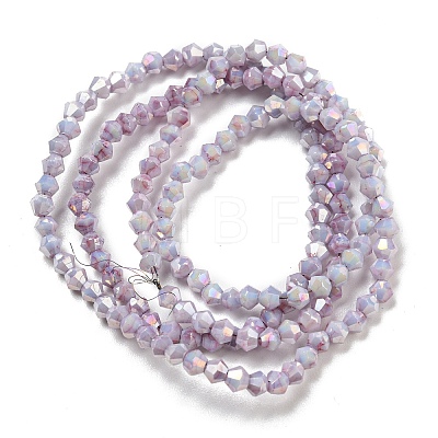 Baking Painted Transparent Glass Beads Strands DGLA-F002-04G-1