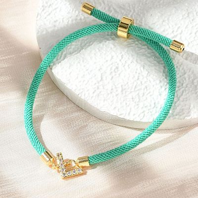 Adjustable Nylon Cord Bracelets BJEW-C096-01G-12-1