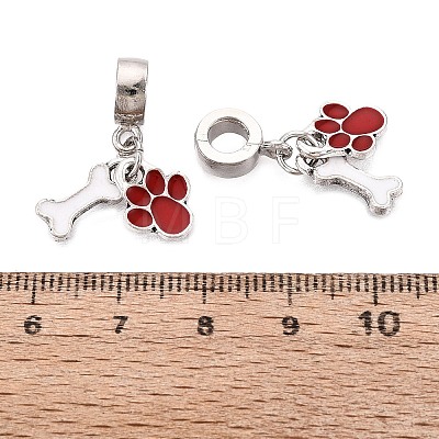 Alloy Enamel European Dangle Charms FIND-Q121-01B-P-1
